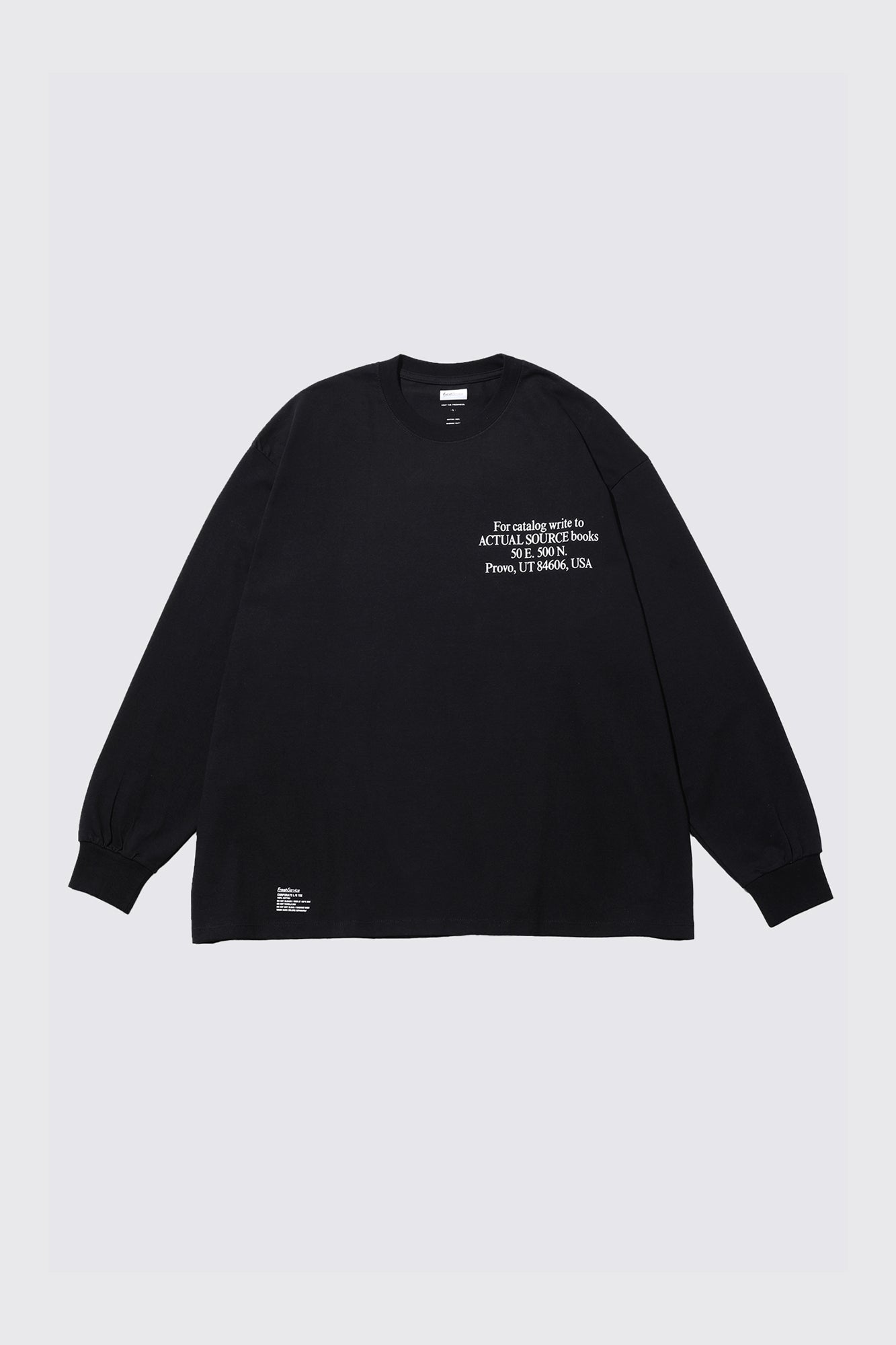 トップス actual source CORPORATE PRINTED L/S TEE Actual Source